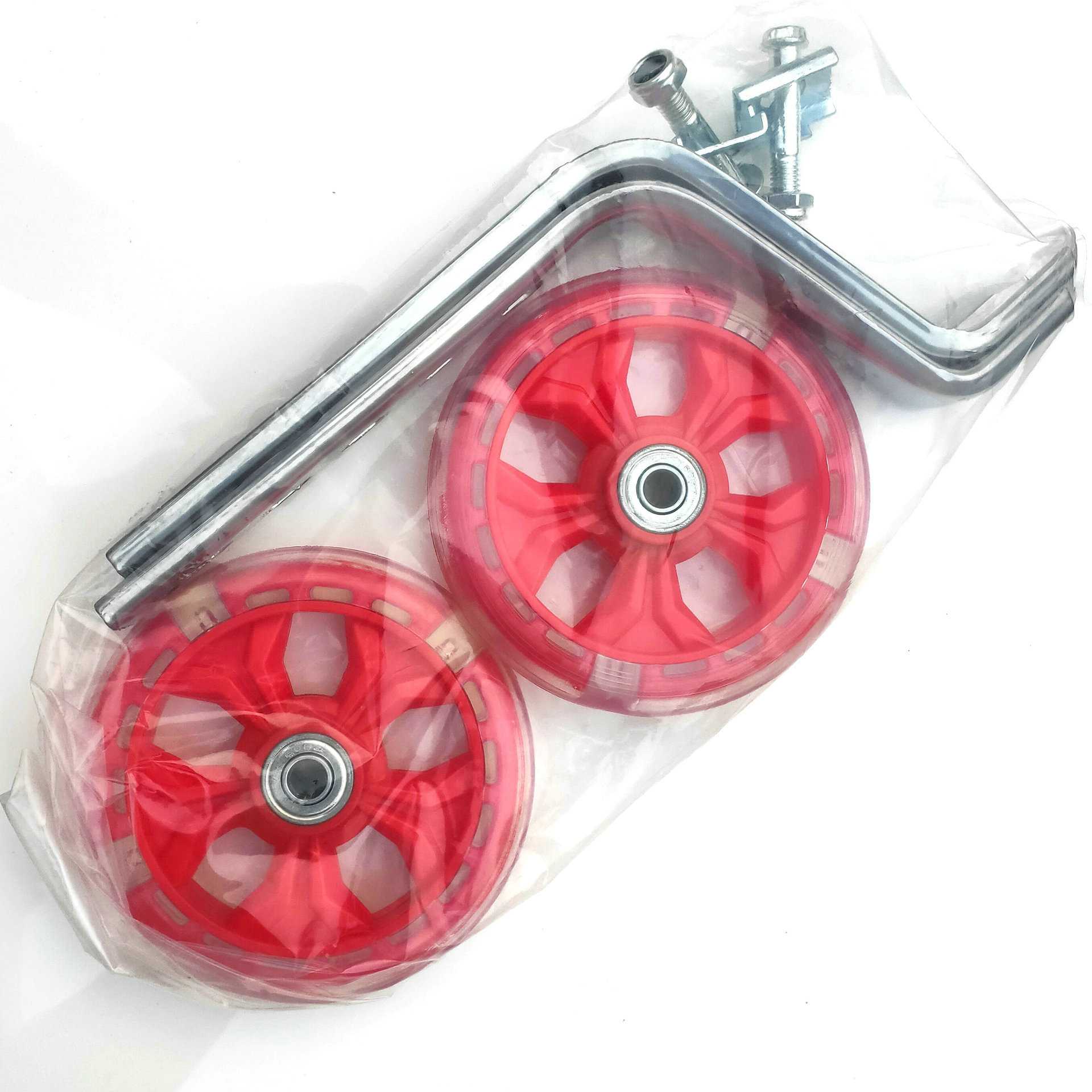 Ruedas auxiliares para bicicleta infantil – ajustables 12–20 pulgadas, silenciosas con luz