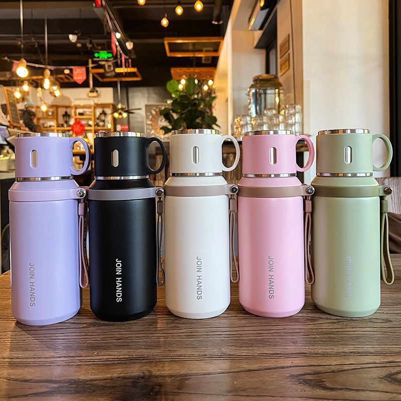 316 tazas de acero inoxidable de alta capacidad de hervidor deportivo de oficina de alto valor para hombres tazas de agua portátiles cubiertas de tazón