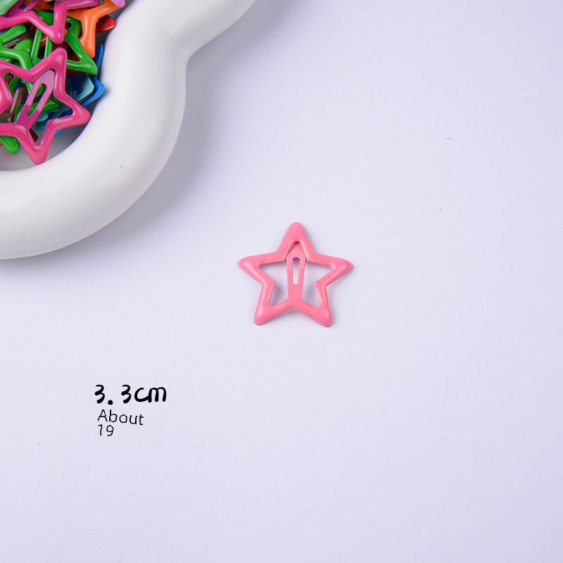 Dopamínová hviezdička do vlasov, roztomilá dievčenská farba, malé sponky do vlasov, cukríkovej farby, sponka do vlasov s ofinou, vlasové doplnky_voghion.com