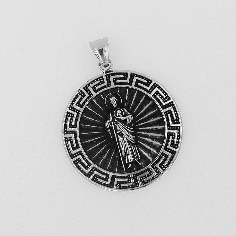 Retro necklace stainless steel