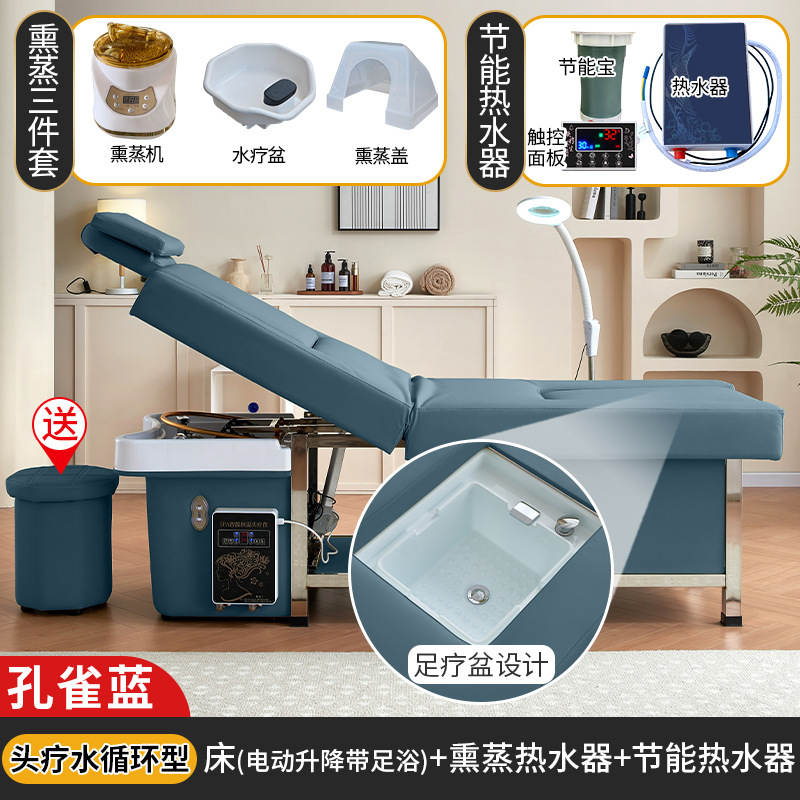 Azul pavo real + CIRCULACIÓN DE AGUA + calentador de agua + Fumigación