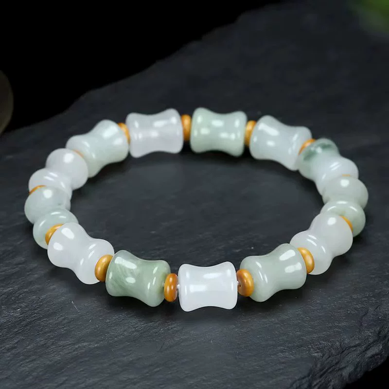 Emerald bamboo bracelet jade