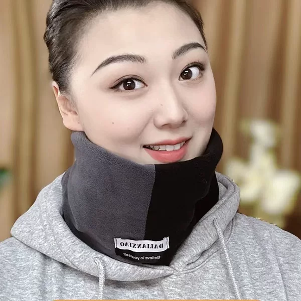 Winter Double Thickened Pullover Scarf Warm Ollie Velvet Neck Set Outdoor Riding Men's and Women's Double Color Cross-border Scarf