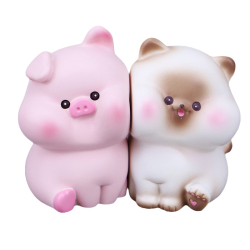 Sticky little animal ornaments, cute car-mounted car office desktop decorations, healing and decompressing girl's heart gifts