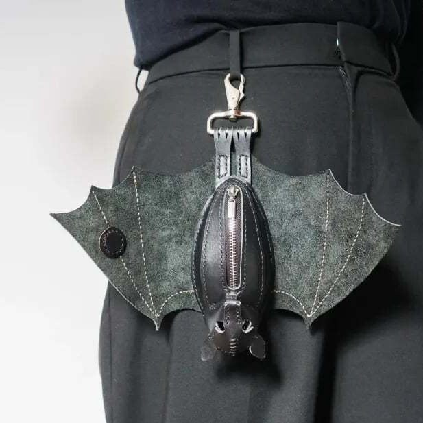 Cross-Border Leather Bat Coin Purse Creative Bat-Shaped Keychain Pendant Cross-Border Leather Bat Coin Purse Creative Bat-Shaped Keychain Pendant
