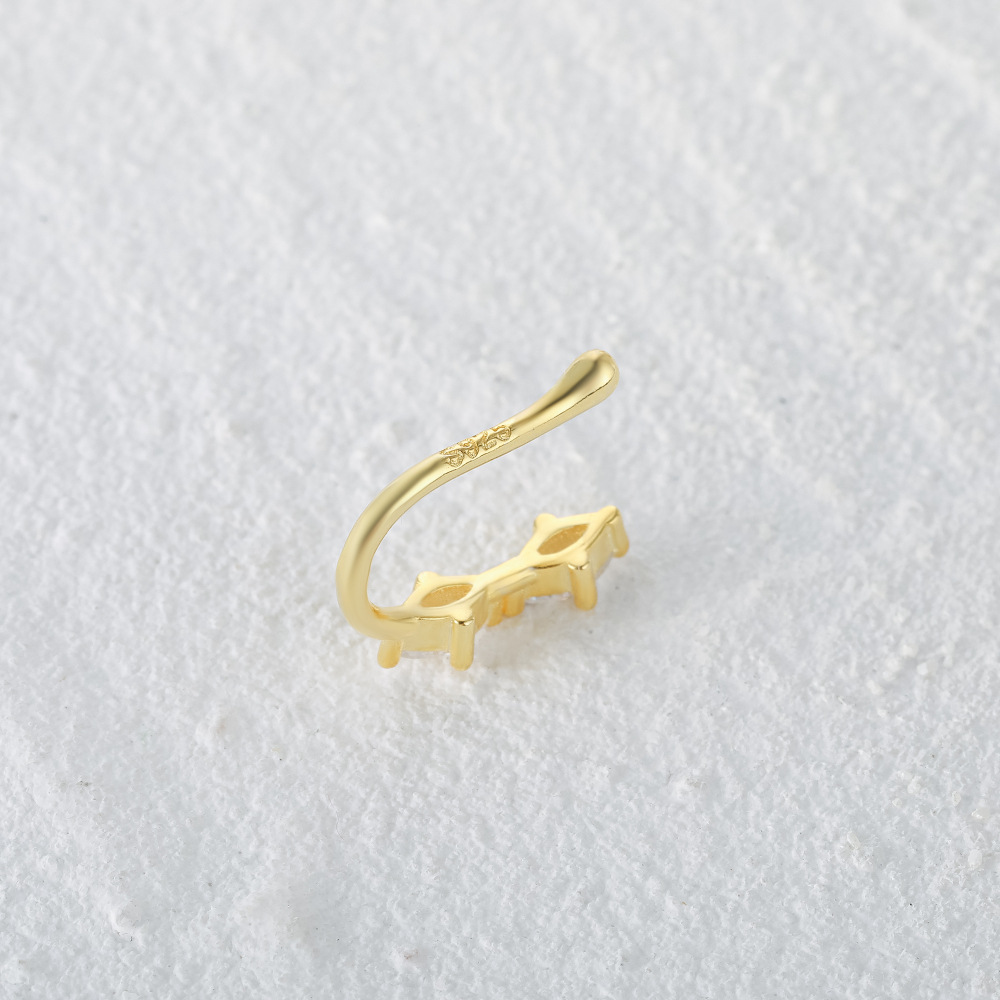 2g Weight Nose Ring Classification 1 Piece Quantity Daily, Street Occasion 925 Sterling Silver Material Star, Moon Pattern Women's Gender Plating Design Simple Style Style 1 Piece Nose Rings & Studs Simple Style Star Moon 925 Sterling Silver Plating 15