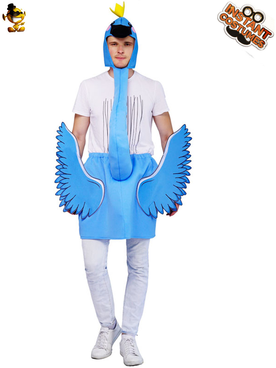 Carnaval de Halloween azul Flamingo cos traje etapa rendimiento divertido ropa para adultos