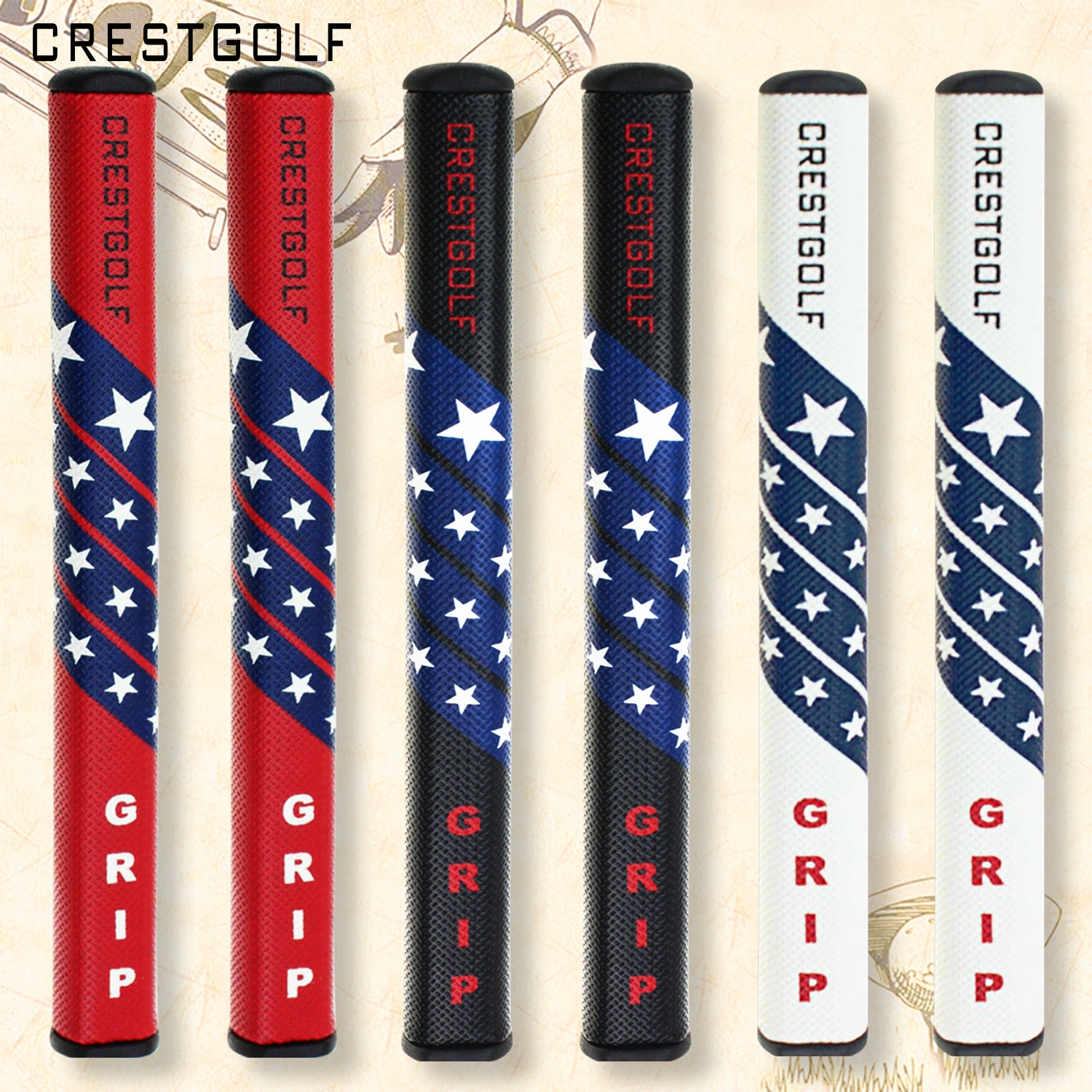 Crestgolf грип для клюшки, толще, комфортный противоскользящий PU захват