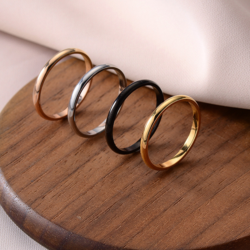 Plain ring tail ring female little finger extra small size pinky exquisite ring joint couple ring men and women