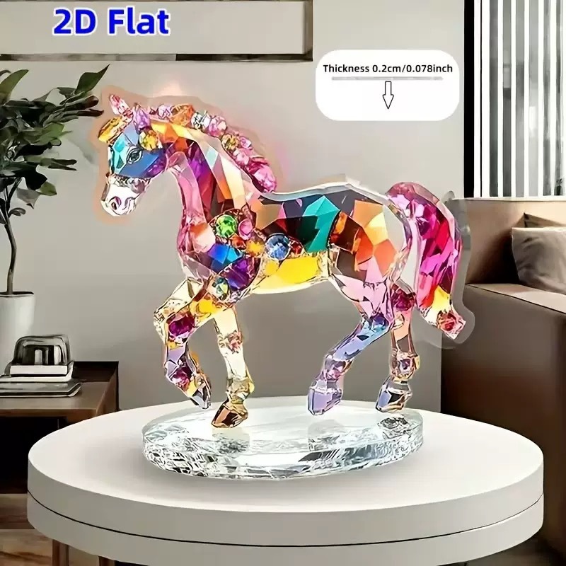 Colgante transfronterizo nuevo año del caballo 2026 acrílico 2D decoración de escritorio para el hogar decoración de la sala de estar decoración de vacaciones del dormitorio