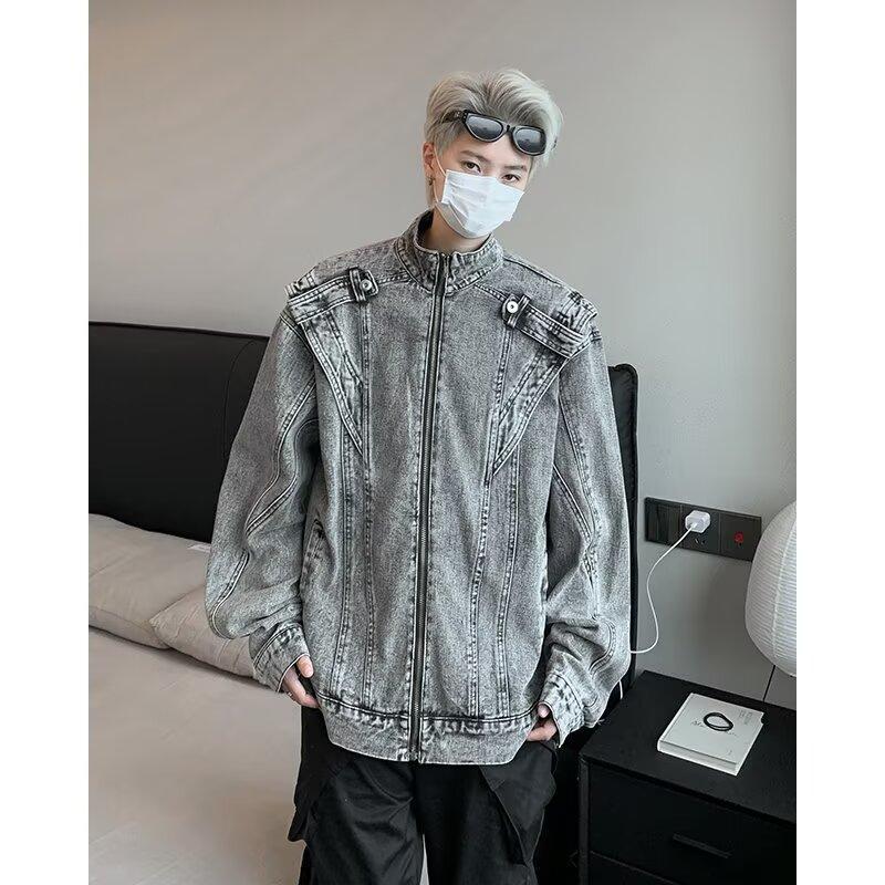 2024 Spring Autumn Cool Men Ins High Street Brand Harajuku Style Korean Version Trendy Loose Jacket_mkmklike.com
