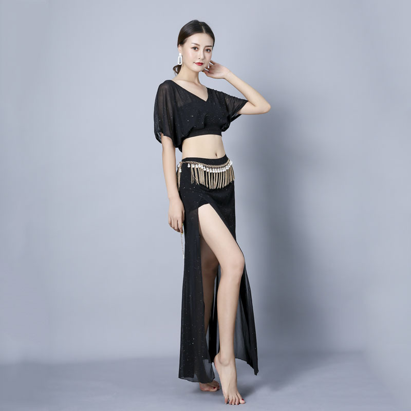 Belly Dance Costumes, Feminine Slit Long Skirt Performance Costumes, 2026 New Style Suits, Spring and Summer Practice Suits for Women Belly Dance Costumes, Feminine Slit Long Skirt Performance Costumes, 2026 New Style Suits, Spring and Summer Practice Suits for Women