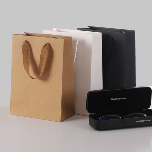 White card kraft paper bag hand bag thickened cosmetics jewelry shopping accessories gift jewelry packaging hand bag