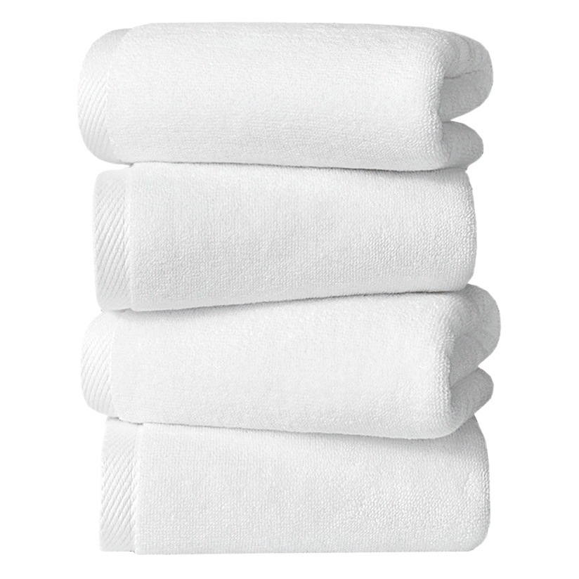 Bath Towels for Five-Star Hotels, Pure Cotton, Wholesale, Thickened and Enlarged, for Beauty Salons, Guesthouses, Striped, with Hotel Logo