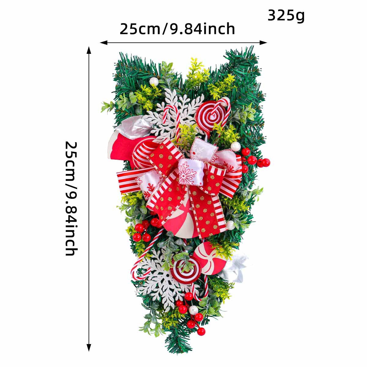 Árbol de Navidad invertido transfronterizo, decoración navideña para colgar en la puerta, árbol de Navidad invertido para colgar en la pared, adornos navideños hechos a mano image 9