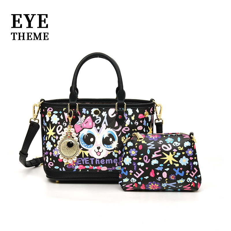 Bolsas casuales de moda personales para mujeres impresión de dibujos animados suave bolsas de moda 2025 ojos grandes 2836 #