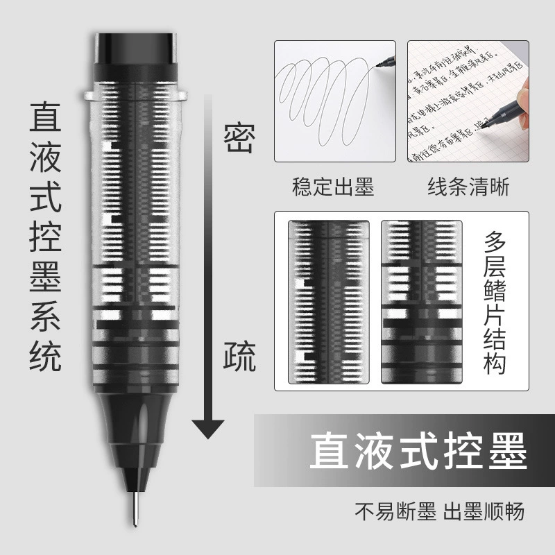 Capacious rollerball pen, black rollerball coloured pencils for students