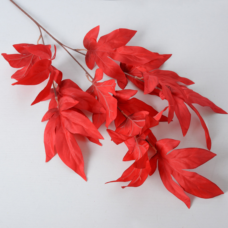 Vino rojo serie tema flor artificial boda Hotel diseño Flor de plomo arreglo Rosa flor falsa material decoración del hogar al por mayor