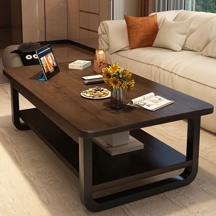 Sala de estar mesa de té doméstica pequeña casa de alquiler sofá mesa de mesa cuadrada nueva simple