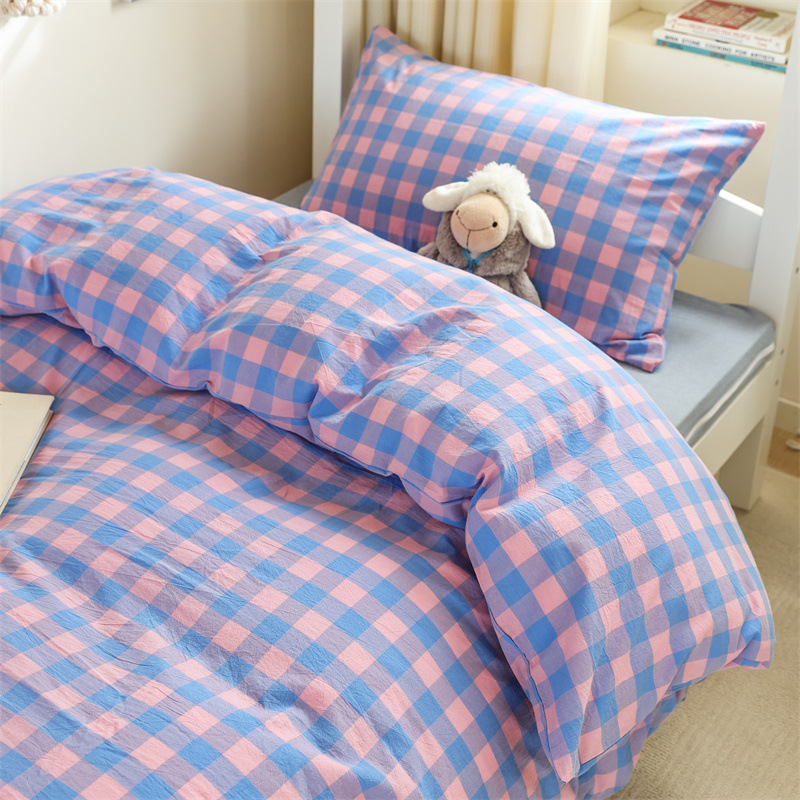 Ropa de cama, dormitorio de estudiantes, traje de tres piezas, algodón puro, 2025, sábanas nuevas, funda de edredón, universal para todas las estaciones