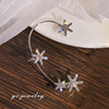 Small ear clips, design earrings, with snowflakes, no pierced ears, 2022 collection