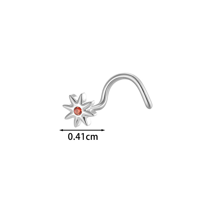 G23/F136 Titanium Allo S Rod Stud Micro Pave Zircon Hollow Heart Rose Flower European And American Nose Piercing_voghion.com