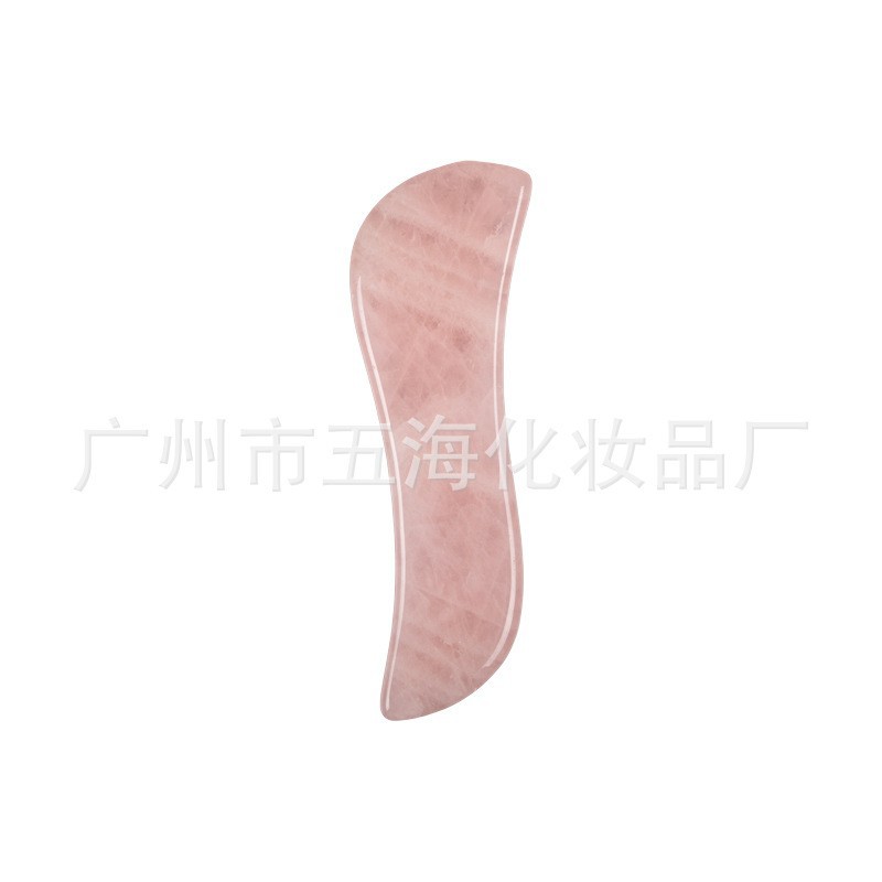 Herramientas faciales Guasha al por mayor, set de masajeador con rodillo de jade, masajeador natural de cristal rosa en forma de corazón. image 26