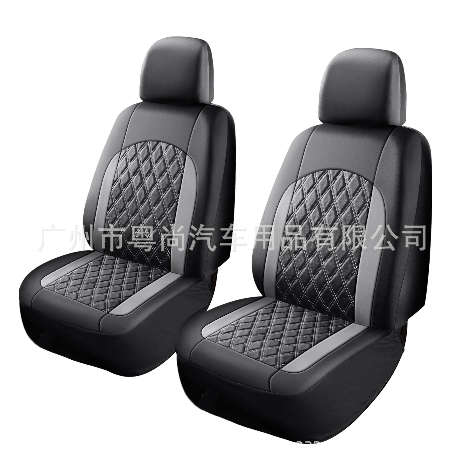 Cross-Border New Model Pu Double-Line Diamond Pattern Vertical Stripe Splicing Leather Universal Car Seat Cushion Cover Amazon Temu