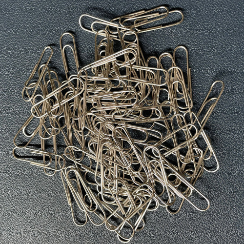Cross-border supply of paper clips in various specifications, metallic silver paper clips, office paper clips, nickel-plated paper clips