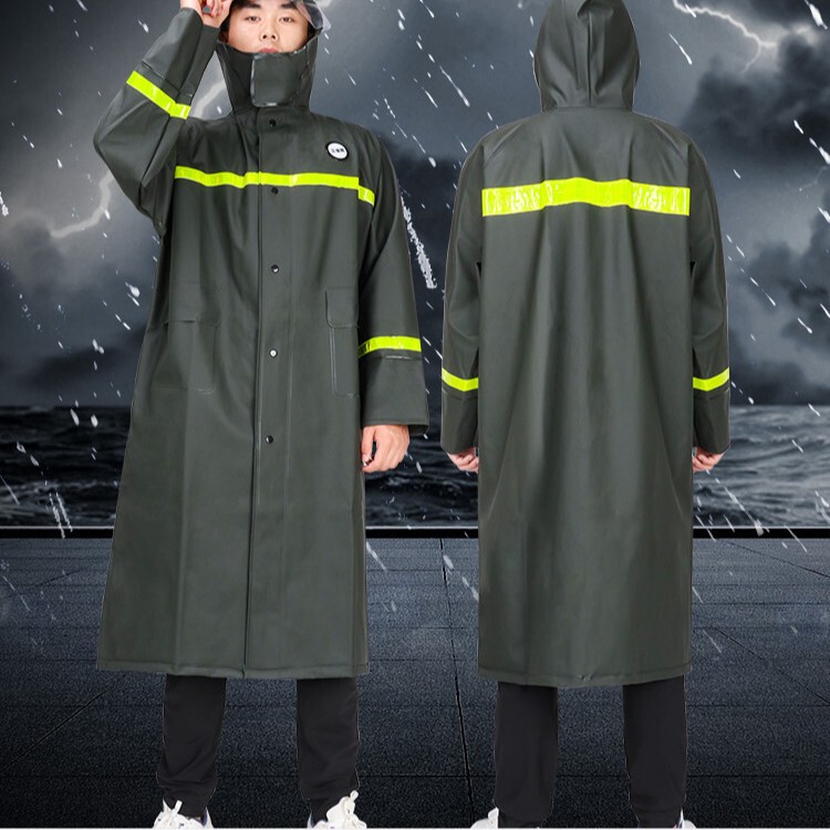 Adult Extra-Long One-Piece Raincoat Rainproof Property Patrol Breeding Hiking Flood Prevention Overalls Poncho