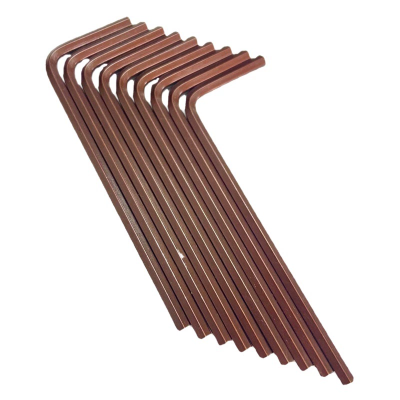 Оптовая продажа S2 стальной L-образный шестигранный ключ Бронзовый шестигранный ключ с плоской головкой шестигранный ключ L-образный гаечный ключ красный метрический дюйм внутренний 6-угловой