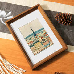 復古實木相框掛牆畫框批發A3 a4裝裱油畫拼圖框照片牆diy擺台廠家