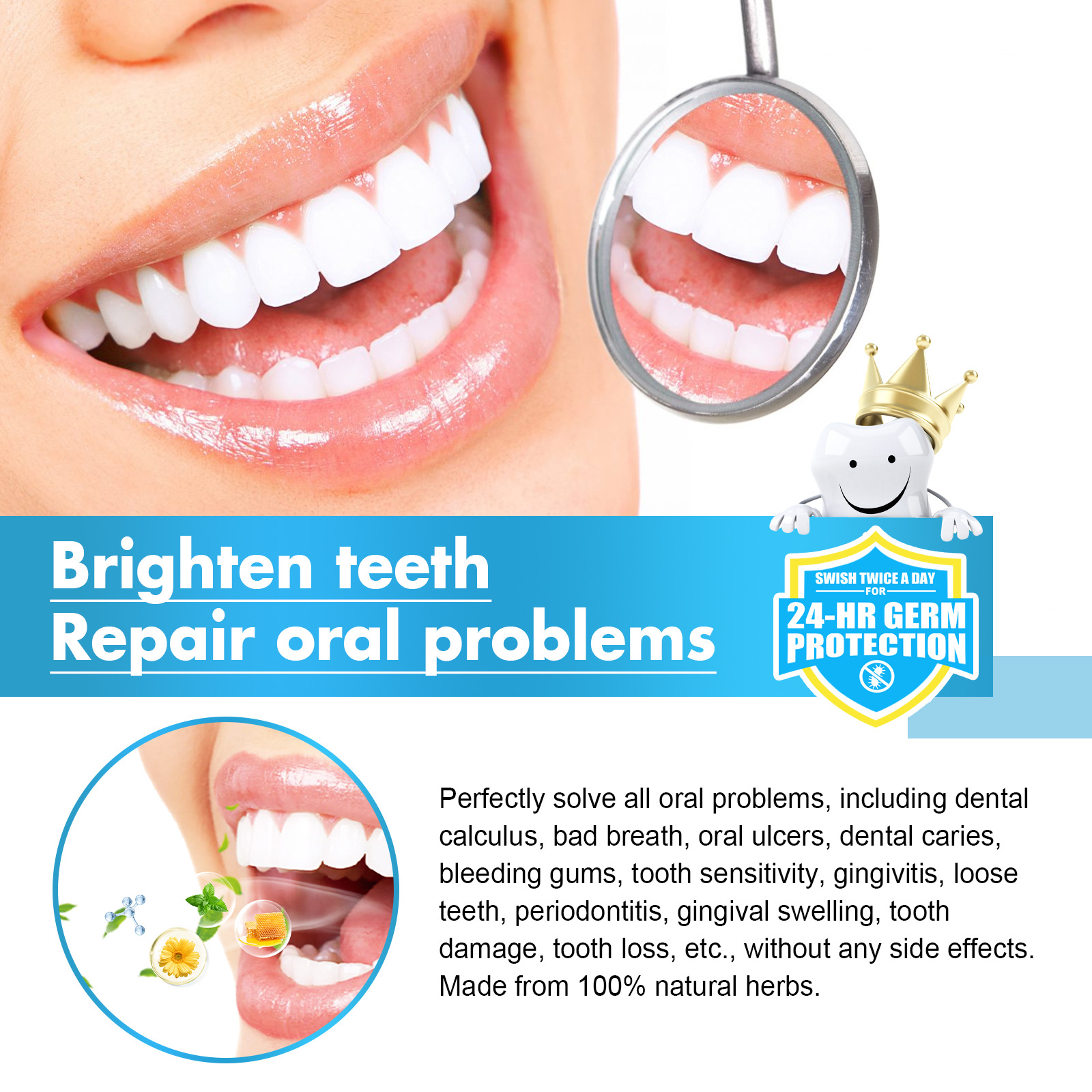 Herbal Toothpaste Mousse For Teeth Whitening And Oral Cleansing_voghion.com