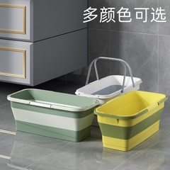 可摺疊拖把桶長方形拖地拖布桶平板拖把擠水桶單桶瀝水盆洗車涮地