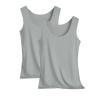 Women's ice silk tank top - gray + gray