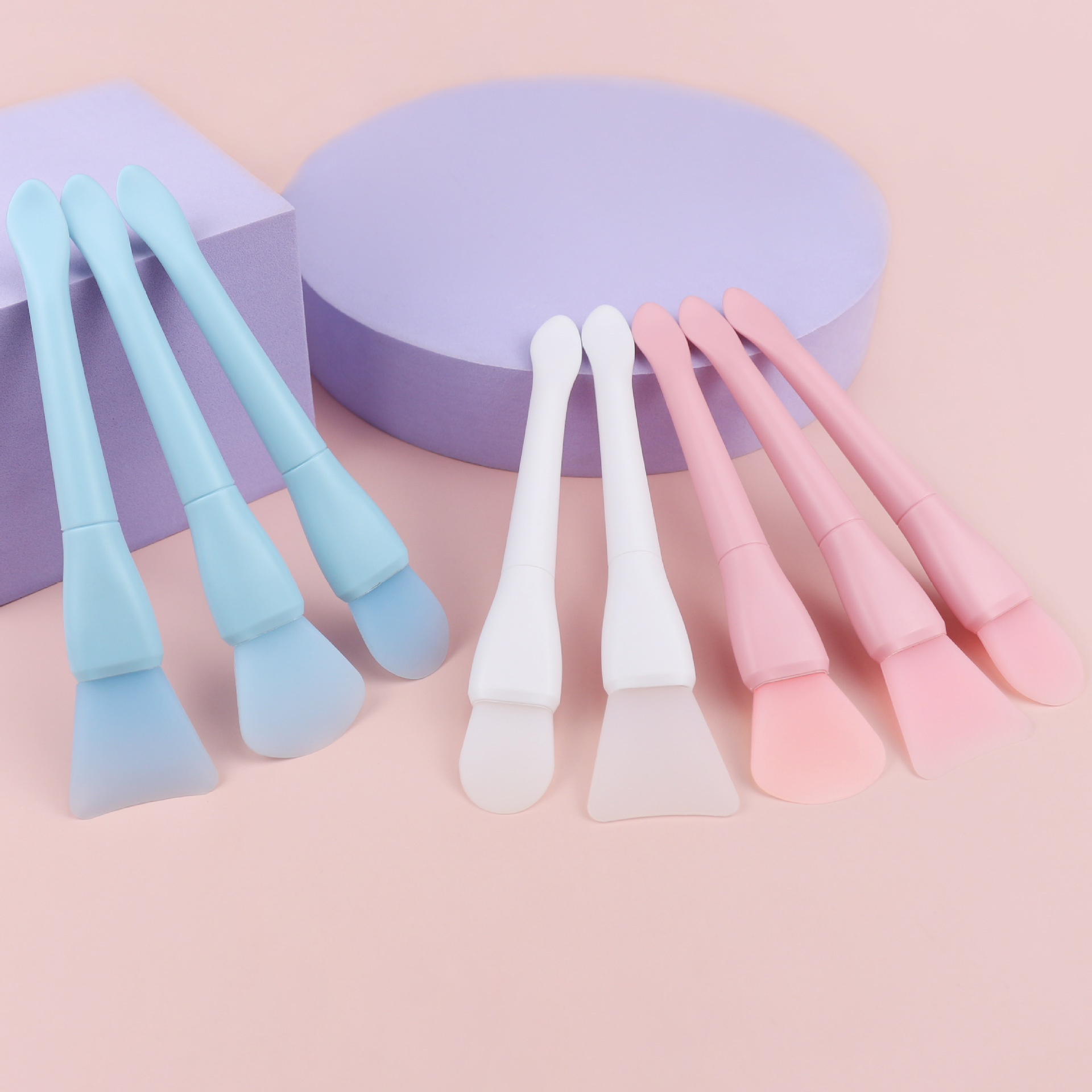 Cepillo de máscara de doble cabeza de cola de pez ajusta la película, excavación y aplicación de máscara, cepillo especial de película de barro y cepillo de máscara de silicona