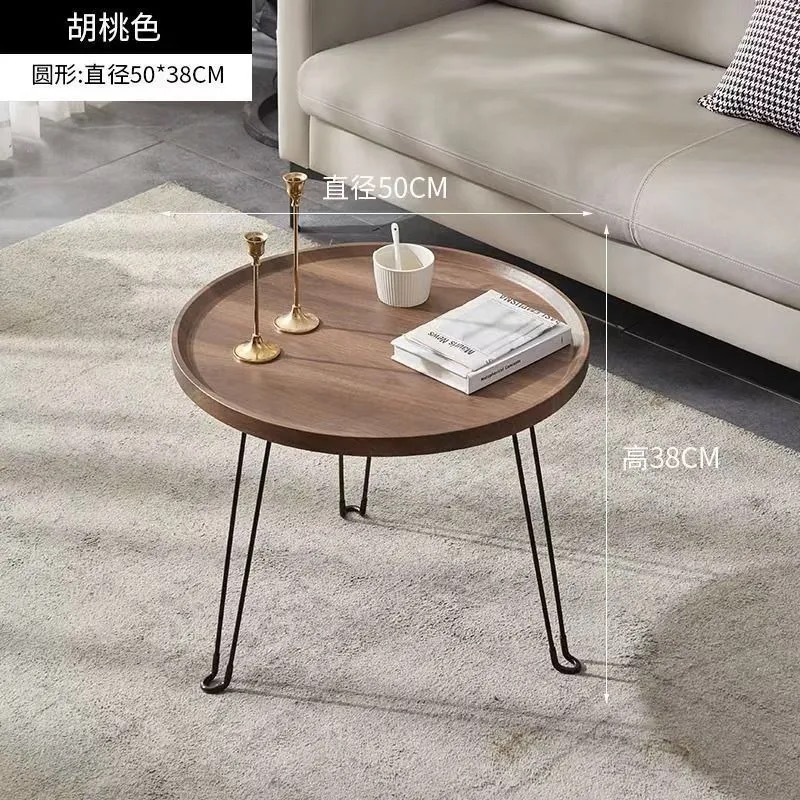월넛색상 원형테이블 50*50*38