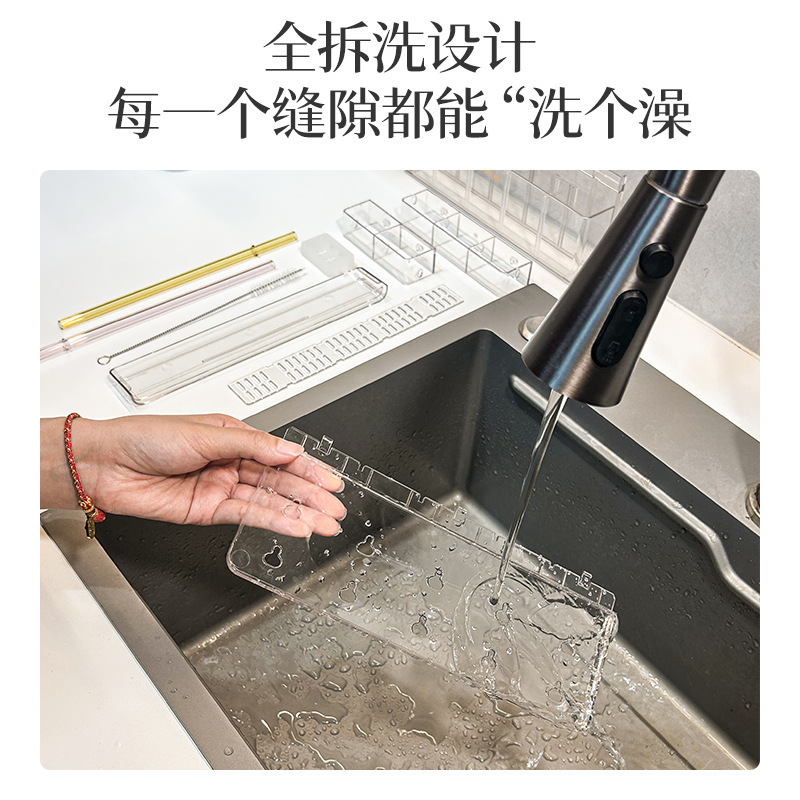 Straw Holder Multifunctional Kitchen Counter Utensil Storage and Organization Stand Disposable Straw Display and Storage Rack