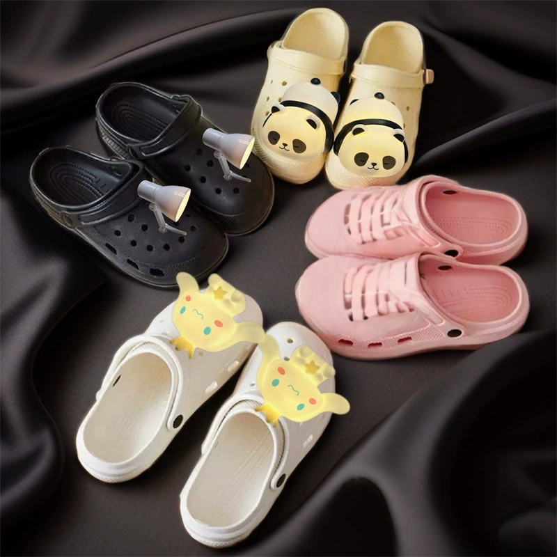 Новая обувь из крокодиловой кожи, пряжка для обуви, украшение для обуви «сделай сам», мягкий пластик, милый мультяшный панда, съемная обувь, цветочный орнамент, аксессуары