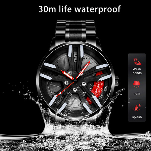 BORUSE fully automatic non-mechanical watch fashionable men's luminous waterproof quartz watch cross-border