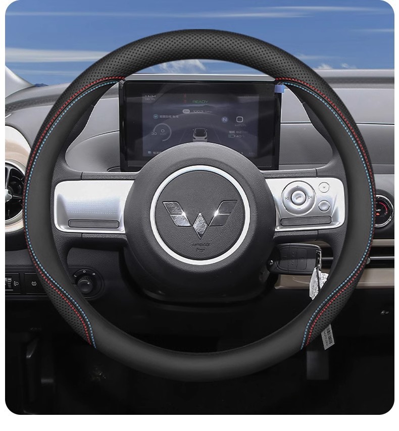 2025 Hongguang Steering Wheel Cover Wuling Mini Four-door Macaron Three-generation Four-season Handicap Cover