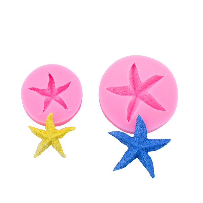 Una variedad de estrellas de mar tridimensional molde de silicona para hornear pastel de postre decoración Fondant chocolate ritmo seco molde