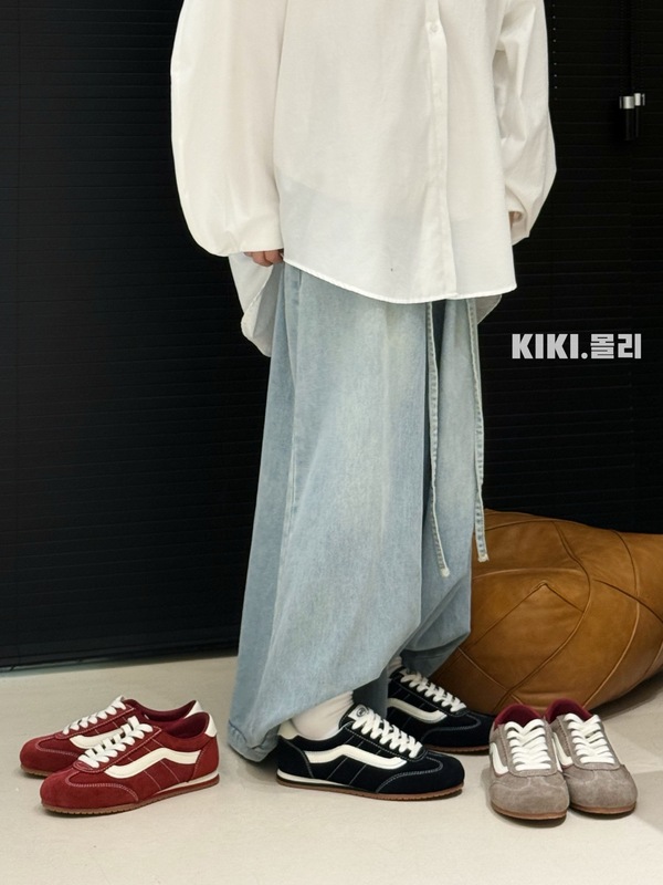 复古松弛感潮流休闲运动鞋女2025早秋新款小众平底拼色百搭德训鞋|undefined