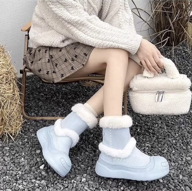 东北哈尔滨雪地靴女2025新款冬季加绒加厚保暖棉鞋厚底防滑大棉靴|undefined