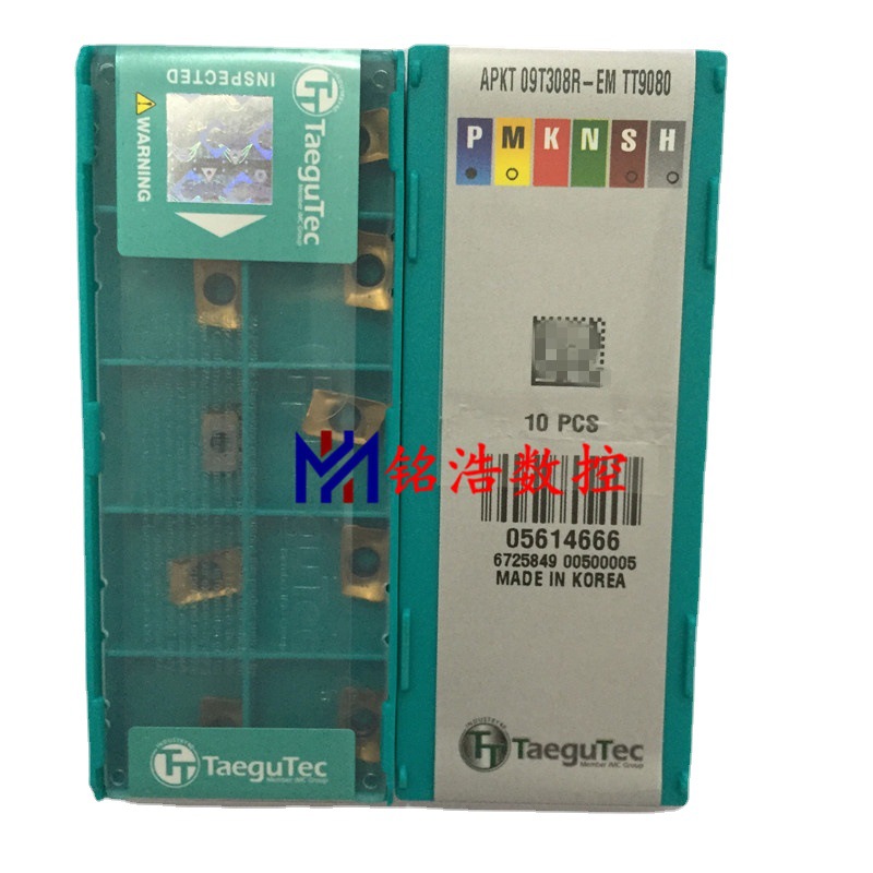 TAEGUTEC特固克数控铣削刀片APKT09T308R-EM TT9080数控刀具