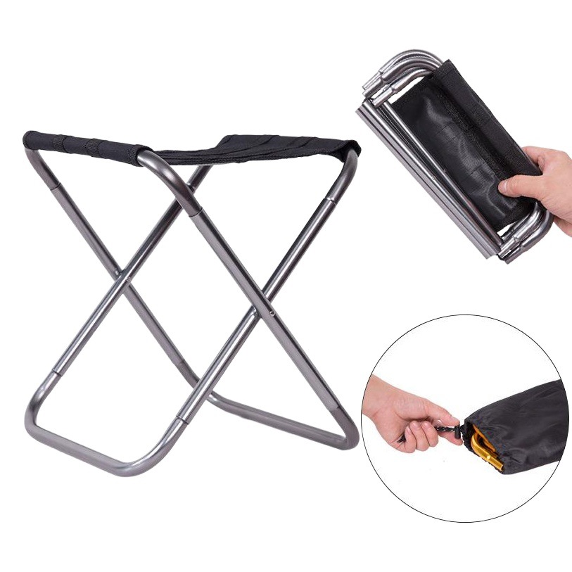 Outdoor Folding Chair 7075 Aluminum Alloy Fishing Chair Barbecue Stool Folding Stool Portable Train Stool Camping Little Mazar