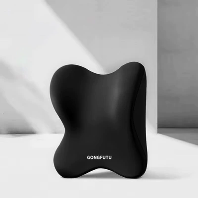 Car Headrest and Lumbar Support, Neck Pillow, Seat Backrest, Memory Foam Cushion, Car Backrest Pillow, Lumbar Pad (Waist support) - ivory-pillow-classic-black-one-size-fits-all