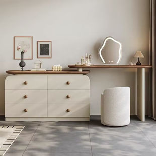 Hot Sale American Style Dressing Table Bedroom Storage Cabinet Makeup Table Integrated Cream Simple Modern Bedroom Dressing Table
