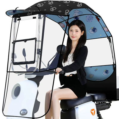 Elektromobil üçün ön şüşə çətiri (günlük) — rainproof windshield detachable safety