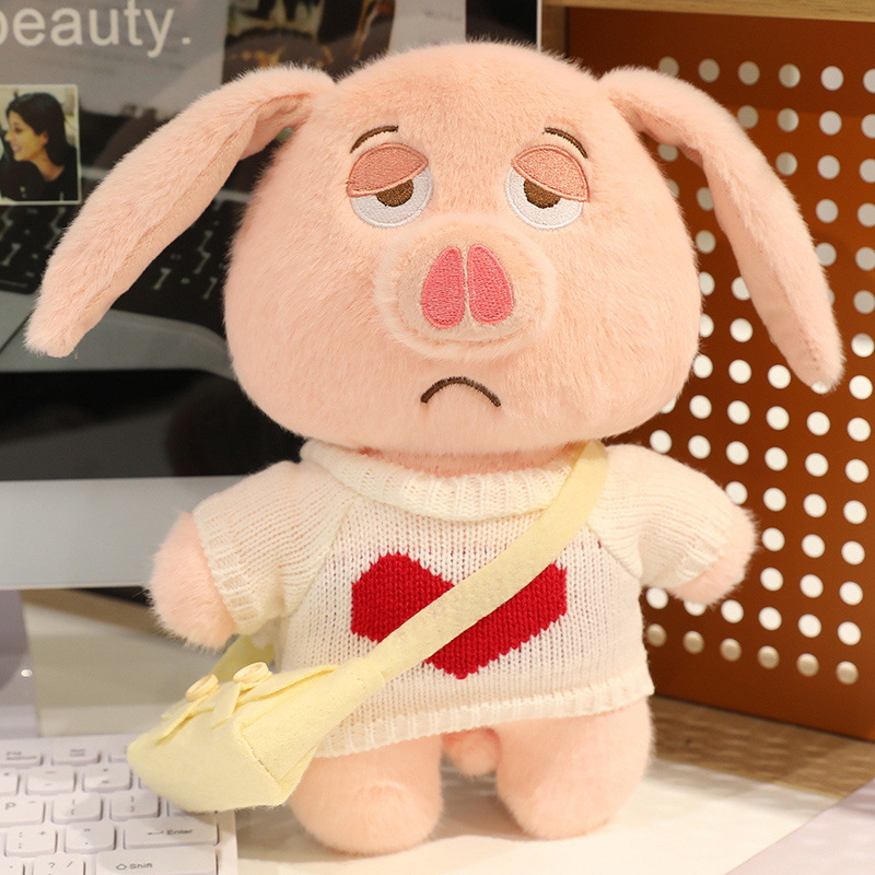 Transformado en una muñeca de montura de cerdo volador, linda muñeca, orejas plegables, regalo de vacaciones complicado de alto valor